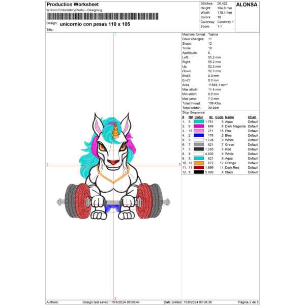 Unicornio con pesas - Imagen 4