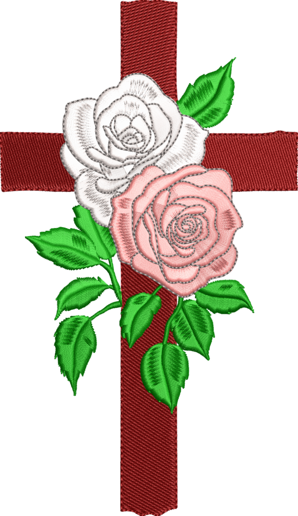 Cruz con rosas