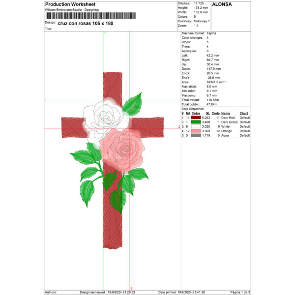 Cruz con rosas - Imagen 2