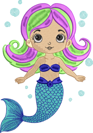 Sirena con burbujas