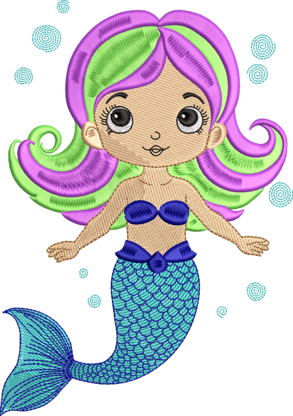 Sirena con burbujas