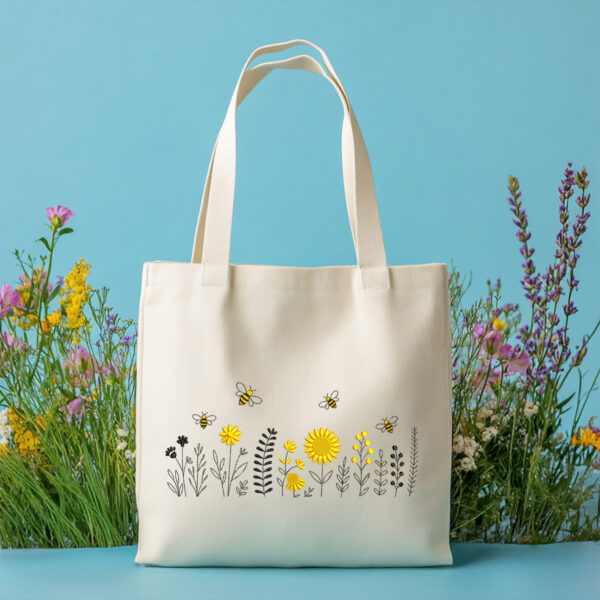 Flores silvestres con abejitas - Imagen 6