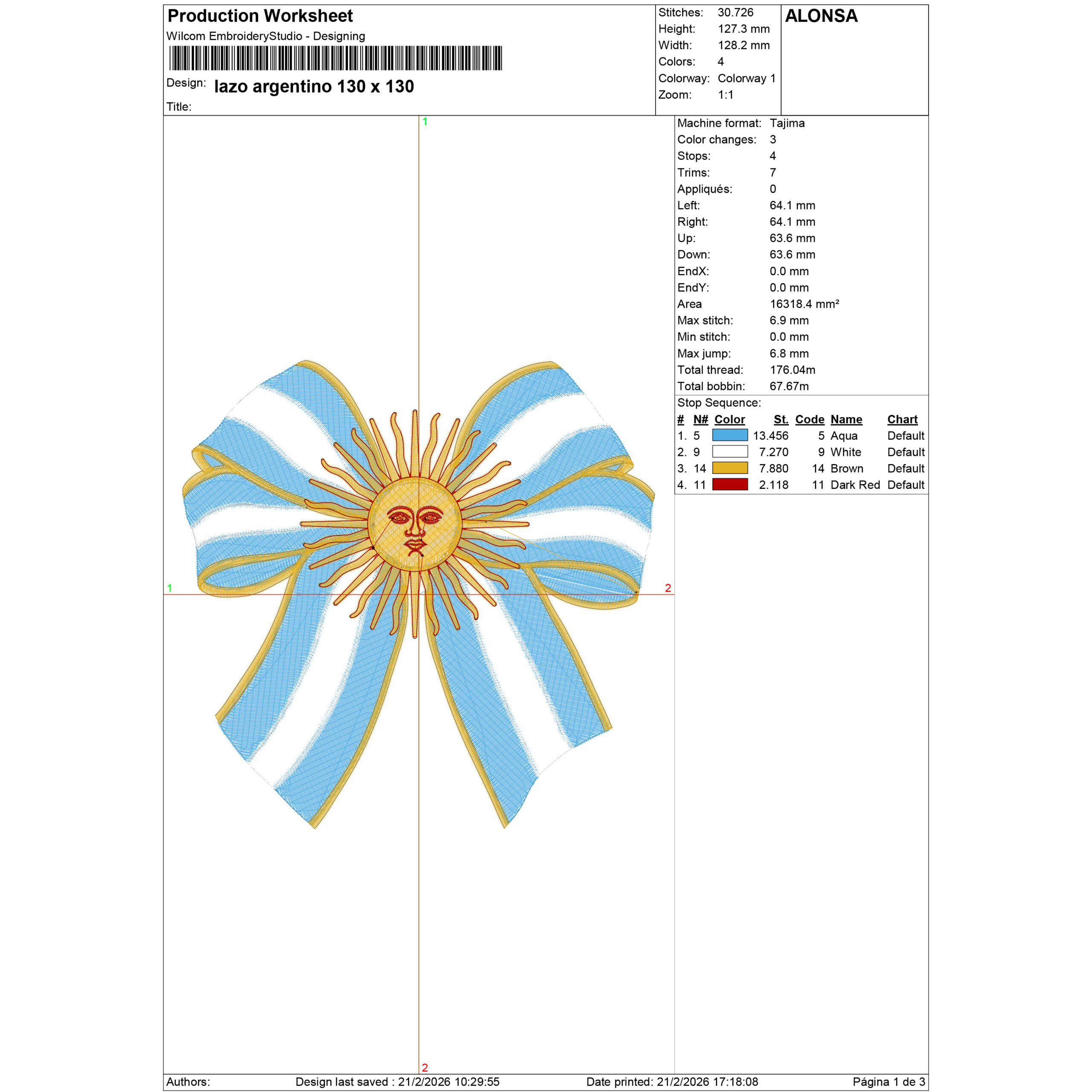 Moño Argentino con Sol de Mayo - Imagen 8