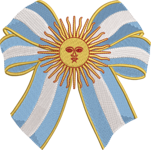 Moño Argentino con Sol de Mayo