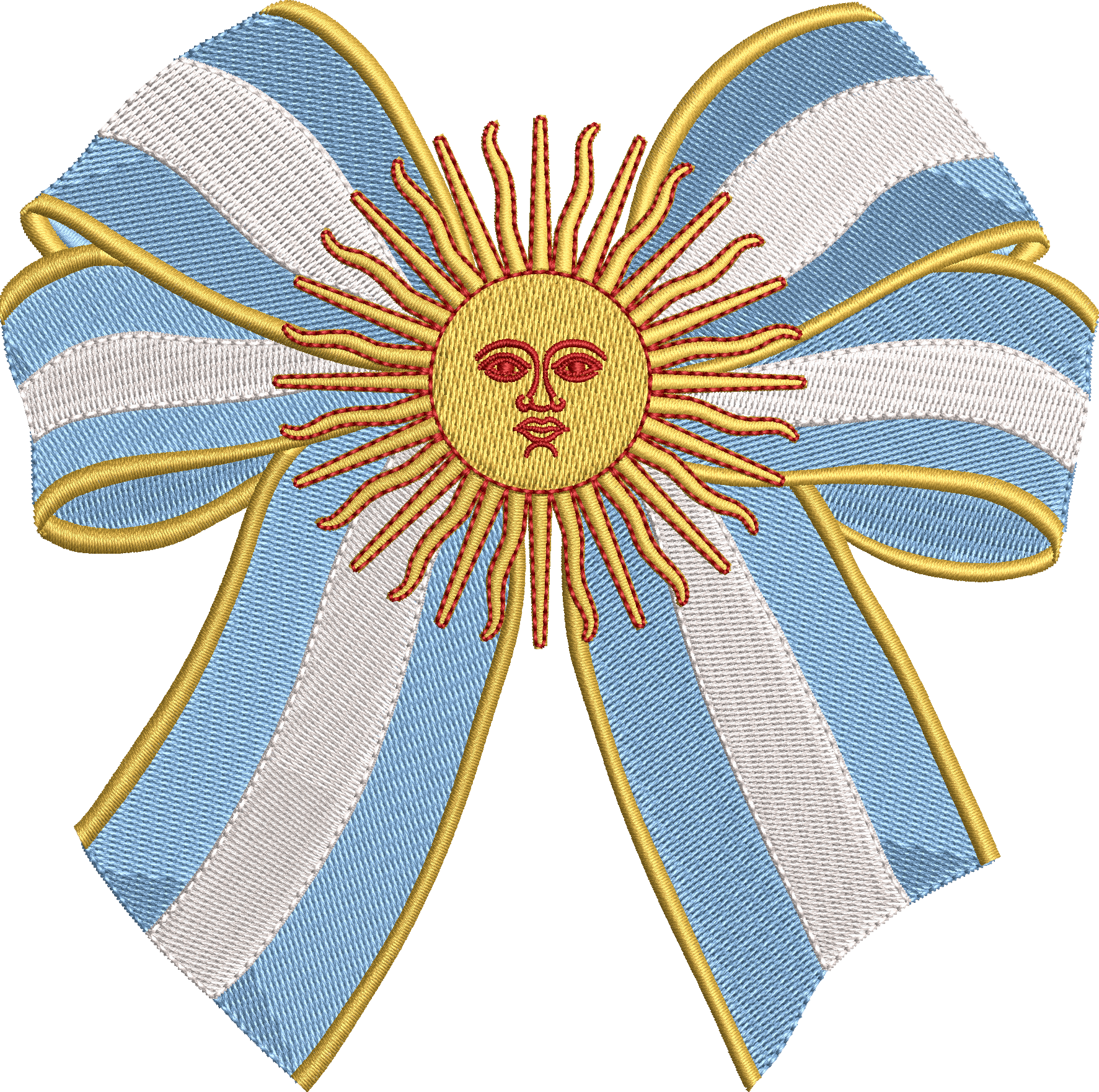 Moño Argentino con Sol de Mayo