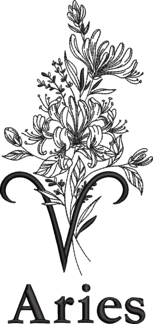 Signo Aries Floral