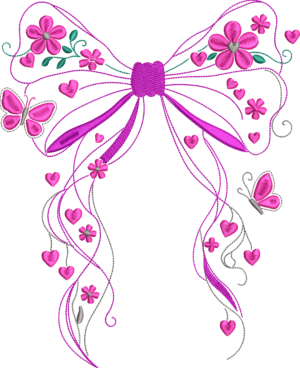 Moño Coquette estilo doodle art