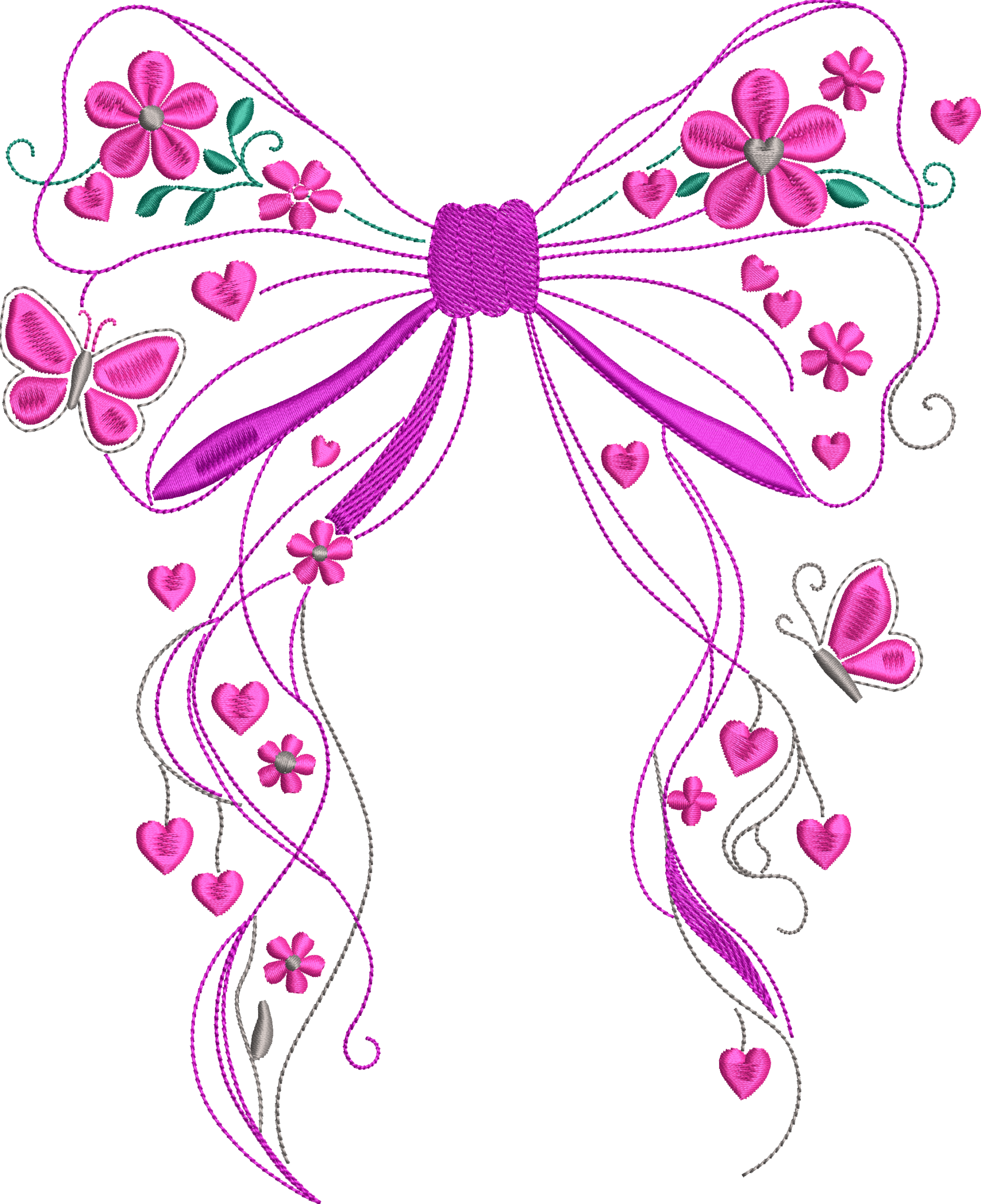 Moño Coquette estilo doodle art