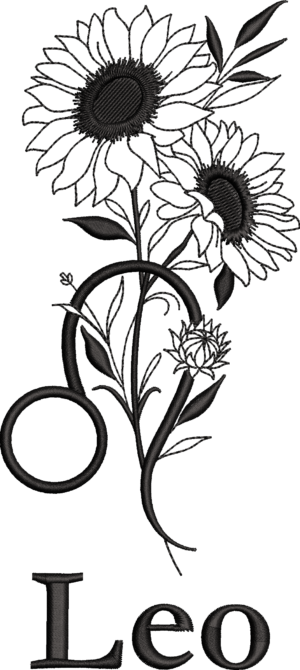 Signo Leo Floral