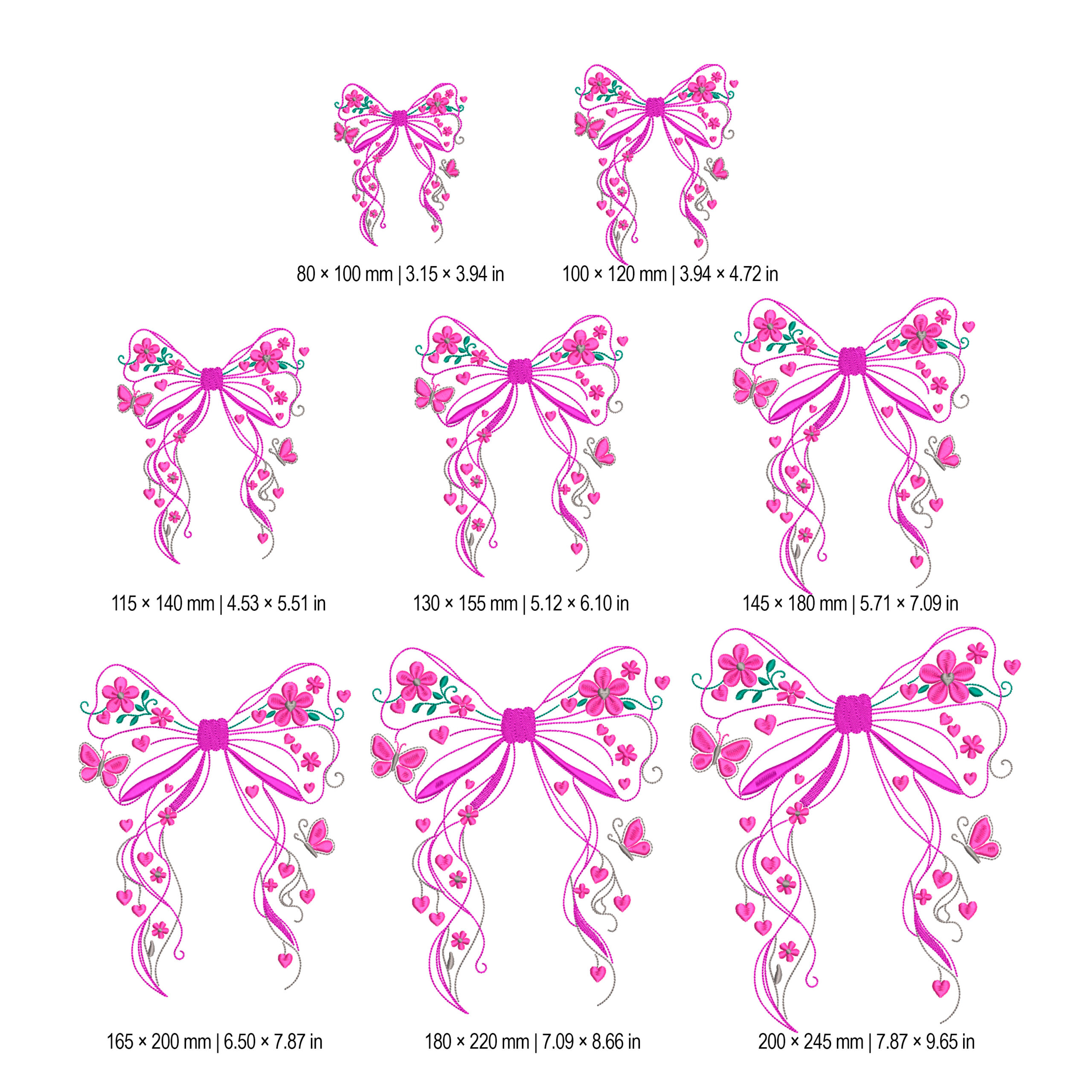 Moño Coquette estilo doodle art - Imagen 3