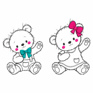 Ositos Line Art