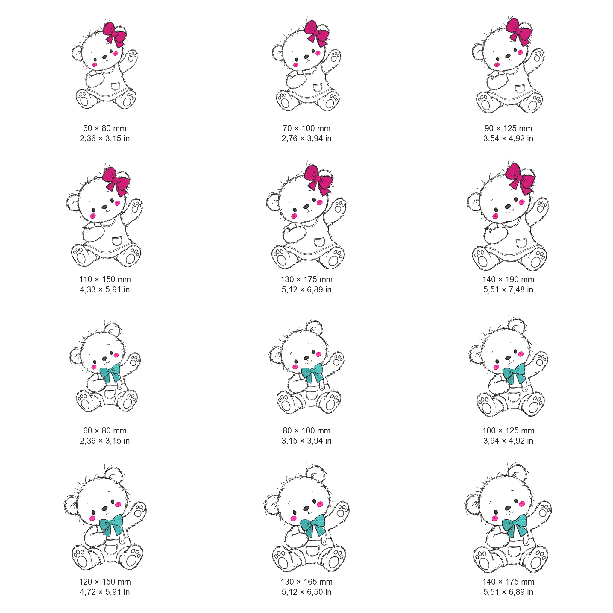 Ositos Line Art - Imagen 4