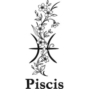 Signo Piscis Floral