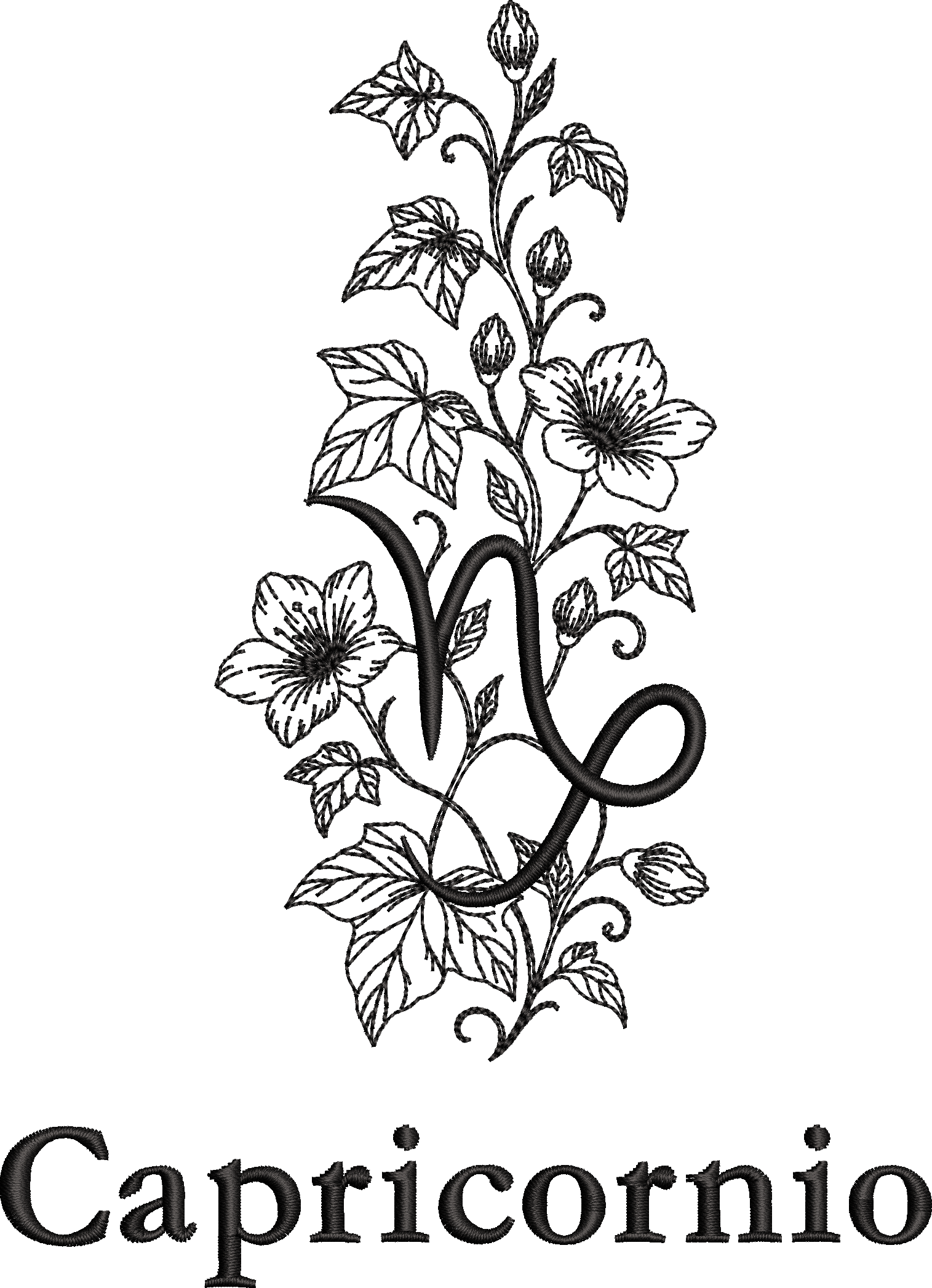 Signo Capricornio Floral