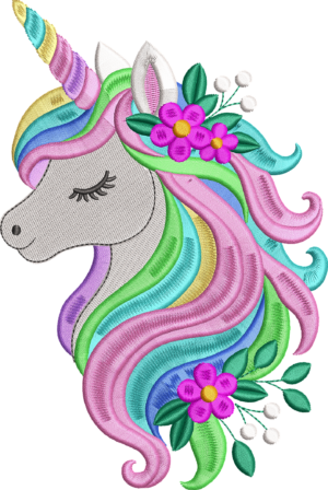Unicornio con flores