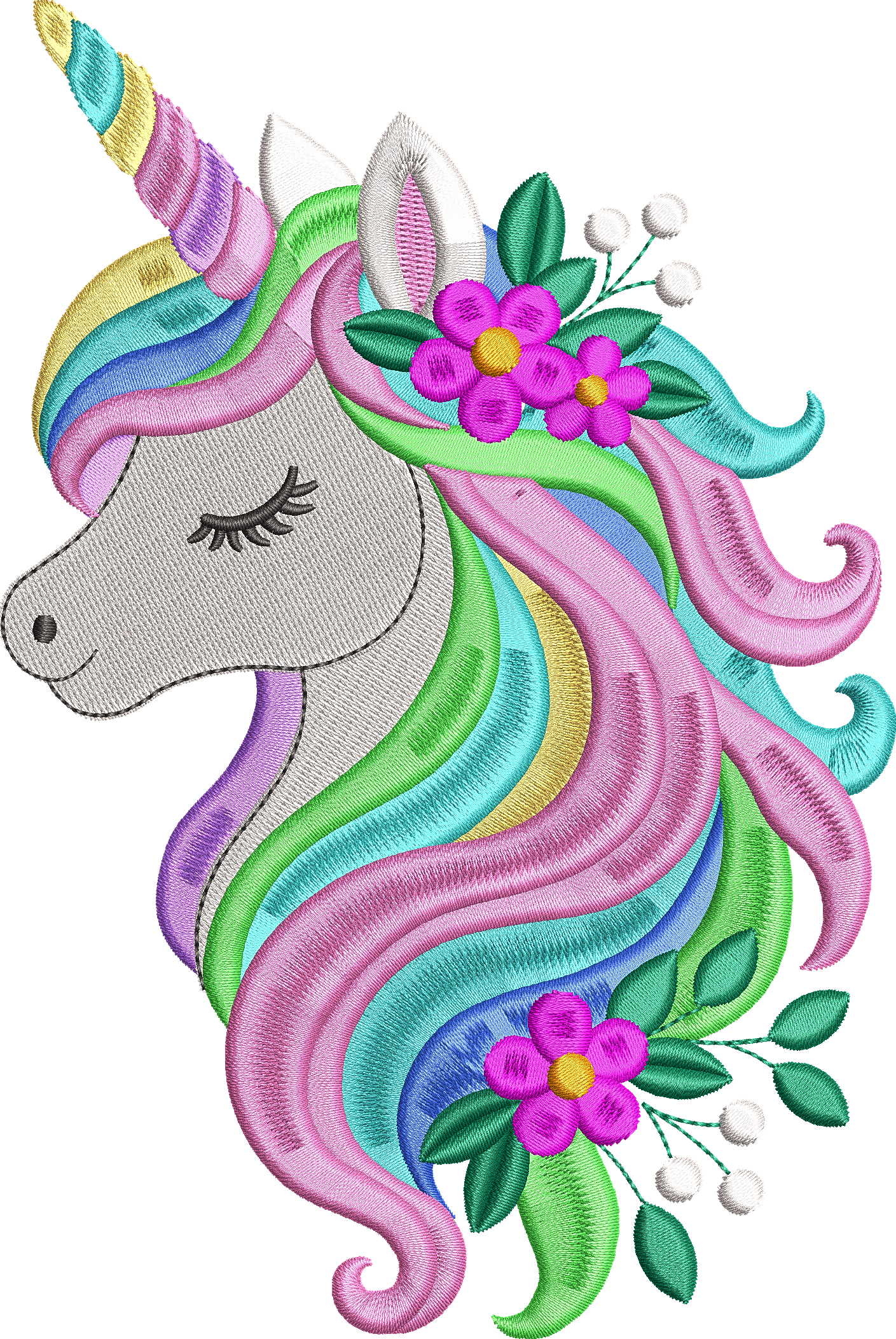Unicornio con flores