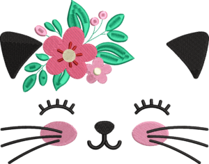 Gatita con Flores